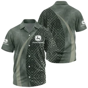 John Deere Exclusive Logo Short Sleeve Camp Collar Shirt FAHWSCS012JDZ